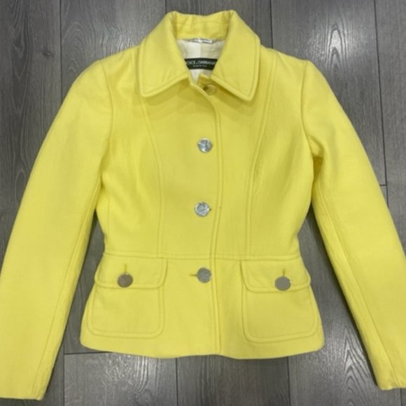 Dolce & Gabbana Jackets & Blazers - Dolce&Gabbana wool yellow jacket size40